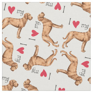 I Liebe mein Drahthaar Vizsla Stoff