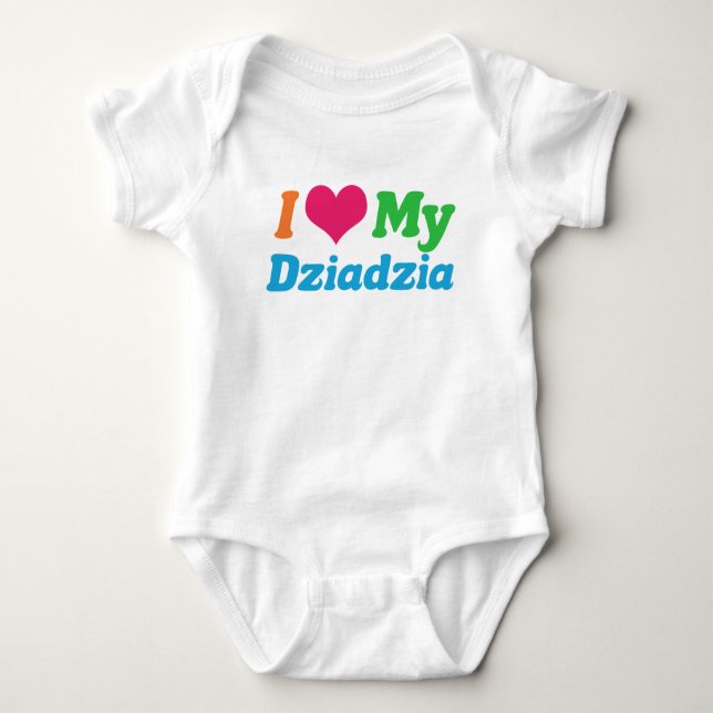 I Liebe Mein Dziadzia Baby Strampler (Vorderseite)