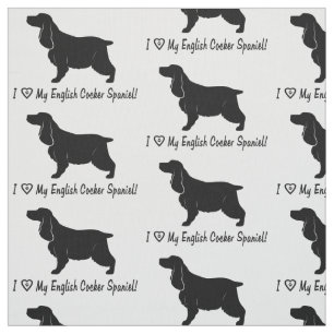 I Liebe mein englischer Cockerspaniel mit Stoff
