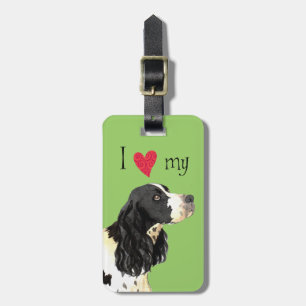 I Liebe mein englischer SpringerSpaniel Gepäckanhänger