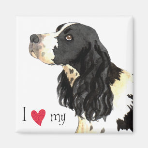 I Liebe mein englischer SpringerSpaniel Magnet