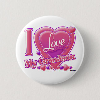 I Liebe Mein Enkel rosa/lila - Herz Button