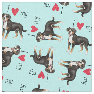 I Liebe mein Entlebucher Gebirgshund Stoff