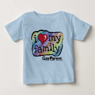 I Liebe mein Familien-Regenbogen-T - Shirt