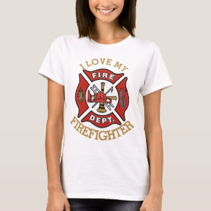I Liebe mein Feuerwehrmann T-Shirt