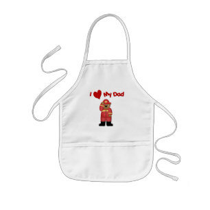 I Liebe Mein Fireman Vater Kinderschürze