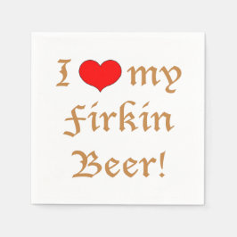 I Liebe mein Firkin-Bier! Serviette