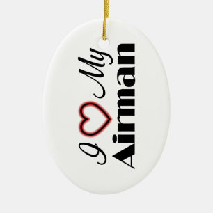 I Liebe mein Flieger Keramik Ornament