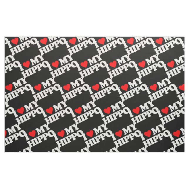 I LIEBE MEIN FLUSSPFERD STOFF (Fat Quarter (45,7 x 55,9 cm))