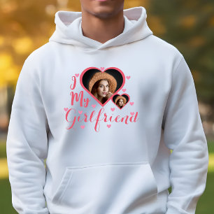 I Liebe Mein Freund Custom Foto Niedlich angepasst Hoodie