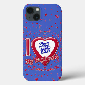 I Liebe Mein Freund Foto Red Hearts Deep Royal Bl Case-Mate iPhone Hülle