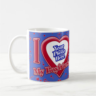 I Liebe Mein Freund Foto Red Hearts Deep Royal Bl Kaffeetasse