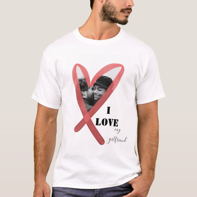 I LIEBE MEIN FREUND-FOTO T-Shirt (Vorderseite)