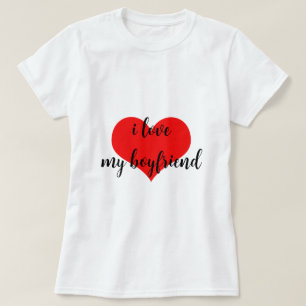 I Liebe Mein Freund Niedlich Romantische Rote Herz T-Shirt