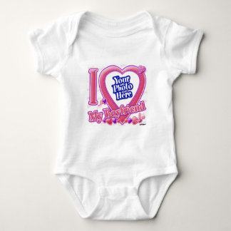 I Liebe Mein Freund rosa/lila - Foto Baby Strampler