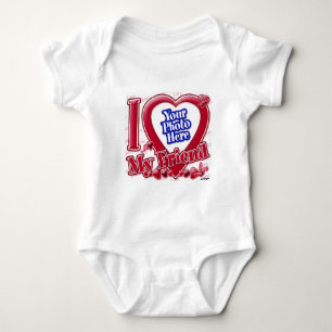 I Liebe Mein Freund rotes Herz - Foto Baby Strampler