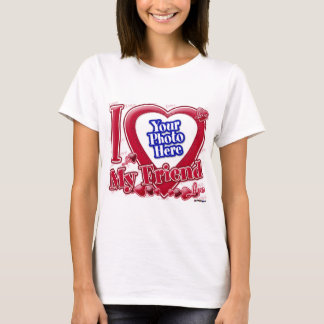 I Liebe Mein Freund rotes Herz - Foto T-Shirt