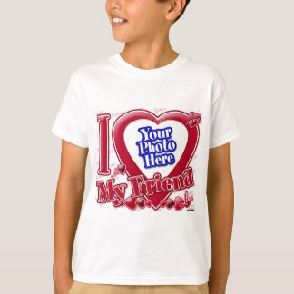 I Liebe Mein Freund rotes Herz - Foto T-Shirt