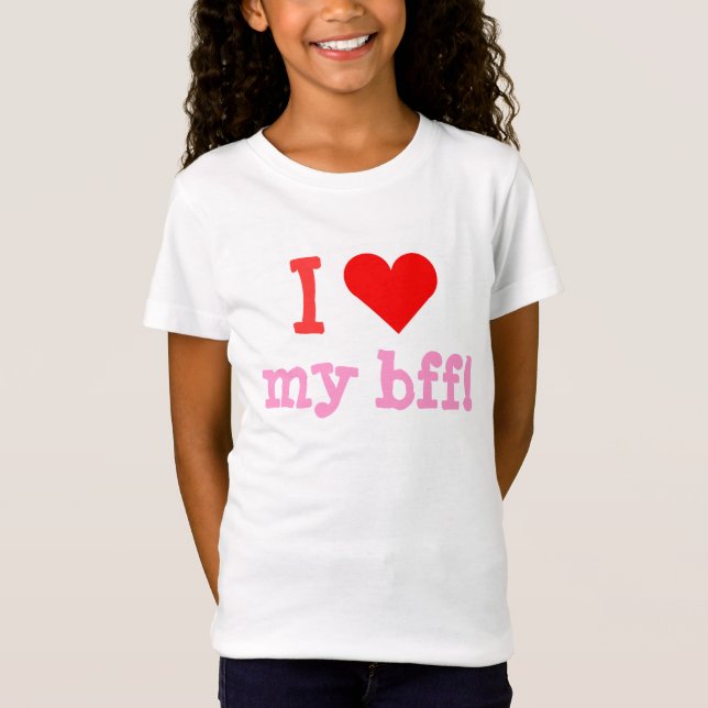 I Liebe mein Freundin-Herz Bella Babydoll-Shirt T-Shirt (Vorderseite)