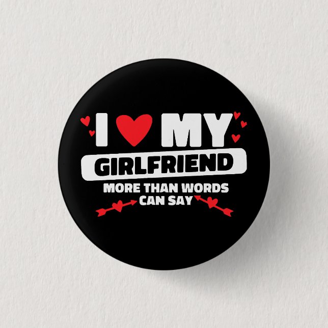 I Liebe mein Freundin Herz Button (Vorderseite)