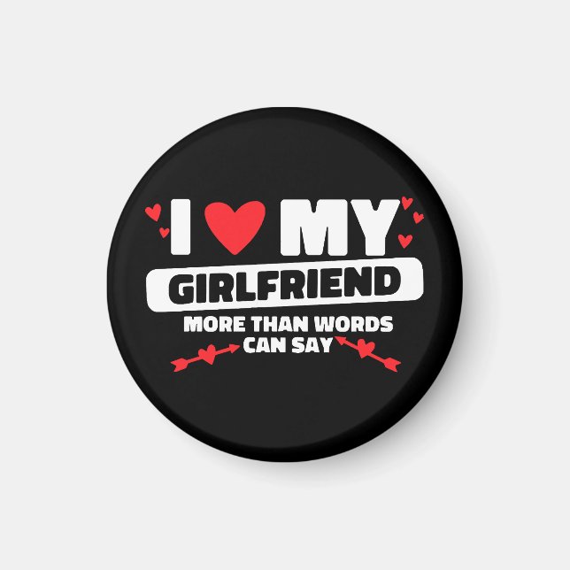 I Liebe mein Freundin Herz Magnet (Vorne)