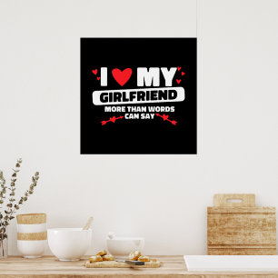 I Liebe mein Freundin Herz Poster