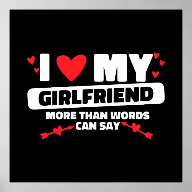 I Liebe mein Freundin Herz Poster (Vorne)