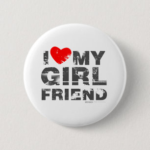 I Liebe mein Freundin-Vintages Valentinstagherz Button