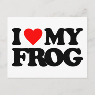 I LIEBE MEIN FROG POSTKARTE
