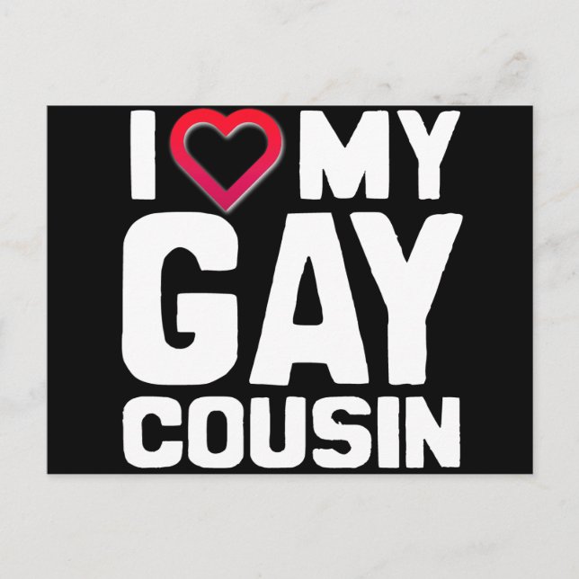 I LIEBE MEIN GAY COUSIN - -.pnng Postkarte (Vorderseite)