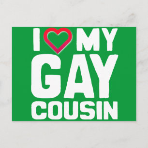I LIEBE MEIN GAY COUSIN - -.pnng Postkarte