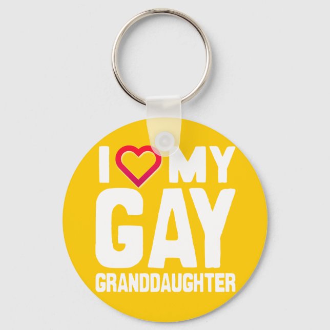 I LIEBE MEIN GAY GRANDDAUGHTER - -.pnng Schlüsselanhänger (Vorderseite)