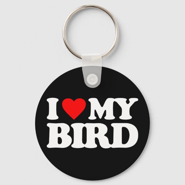 I LIEBE MEIN GEBIRD SCHLÜSSELANHÄNGER (Vorderseite)