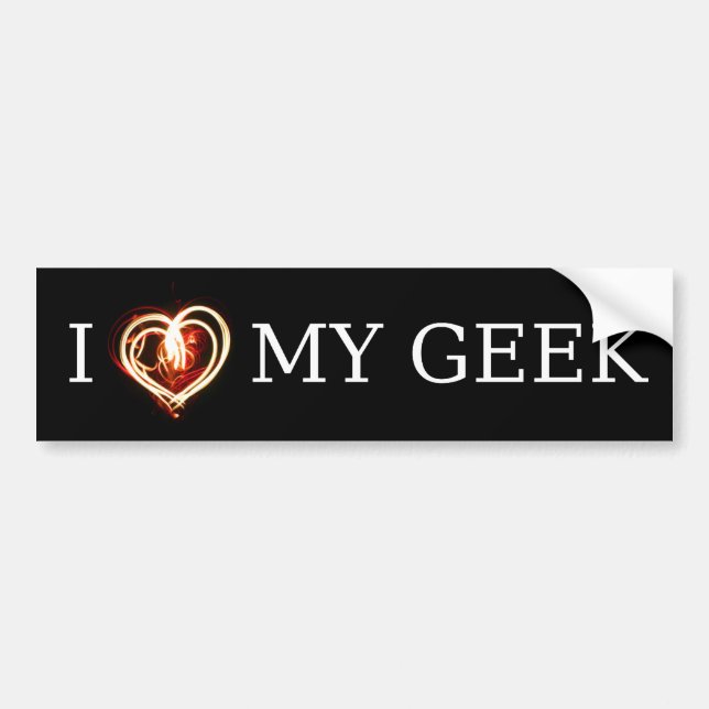 I LIEBE MEIN GEEK AUTOAUFKLEBER (Vorne)