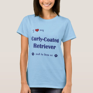 I Liebe mein Gelockt-Überzogener Retriever T-Shirt