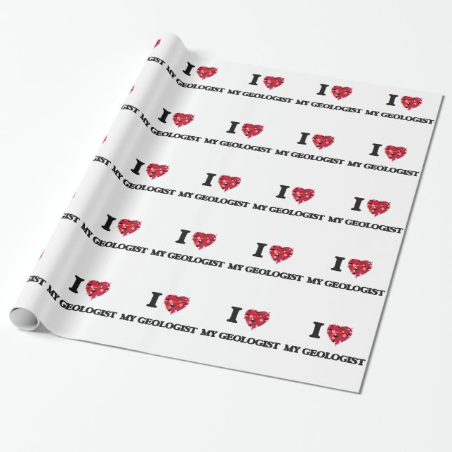 I Liebe mein Geologe Geschenkpapier (Ungerollt)