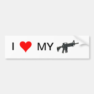 I Liebe mein Gewehr (AR-15) Autoaufkleber