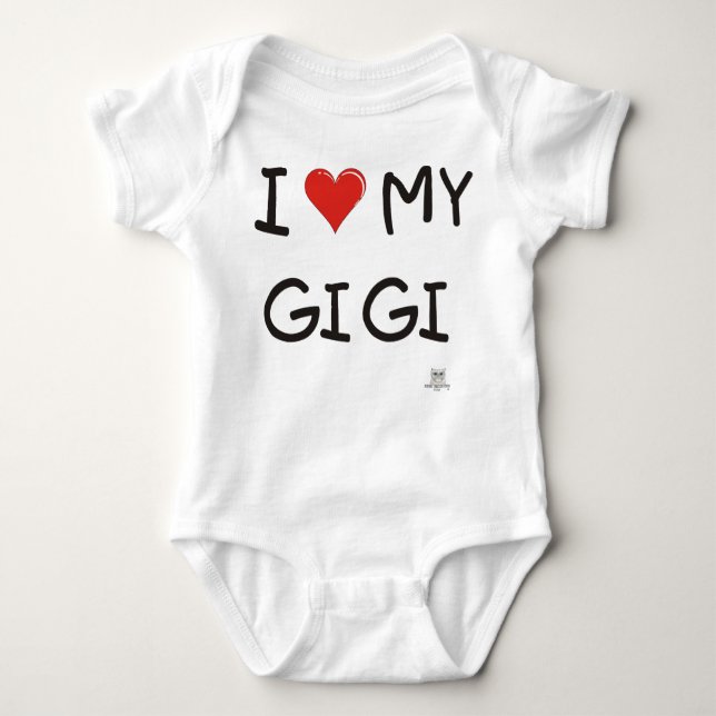 I LIEBE MEIN GIGI BABY STRAMPLER (Vorderseite)