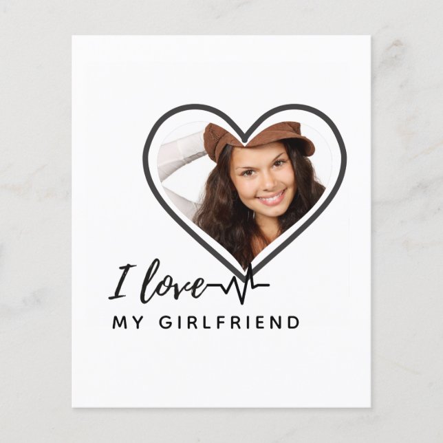 I LIEBE MEIN GIRLFRIEND Foto Geschenk Personalisie Flyer (Vorne)