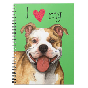 I Liebe mein Git Bull Terrier Notizblock