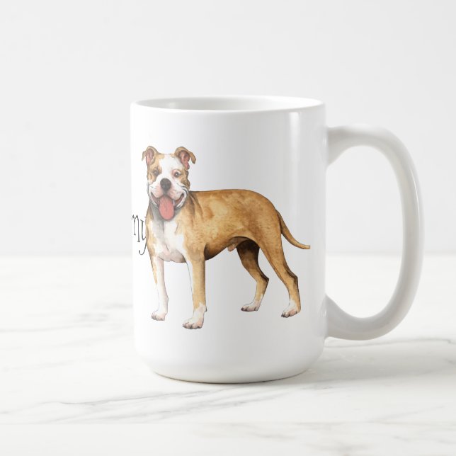 I Liebe mein Git Bull Terrier Tasse (Rechts)