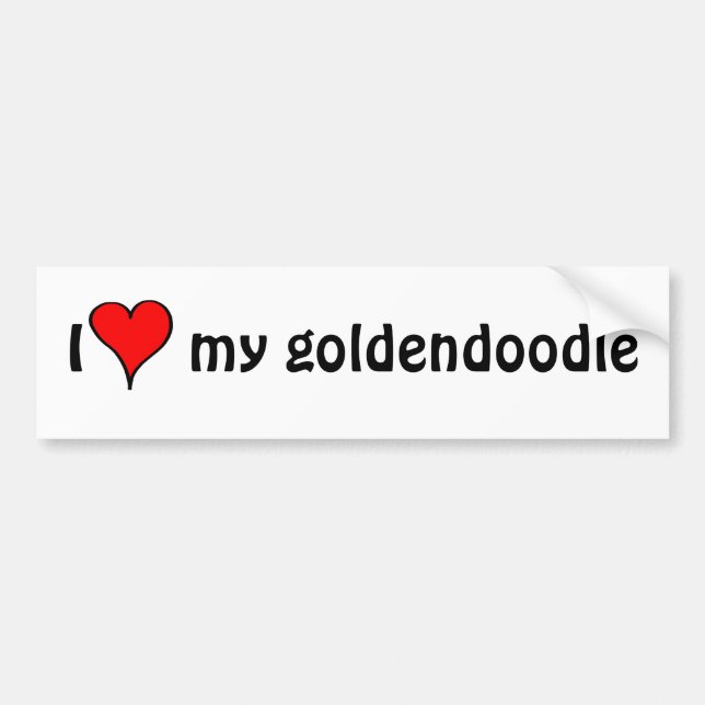 I Liebe mein Goldendoodle Autoaufkleber (Vorne)