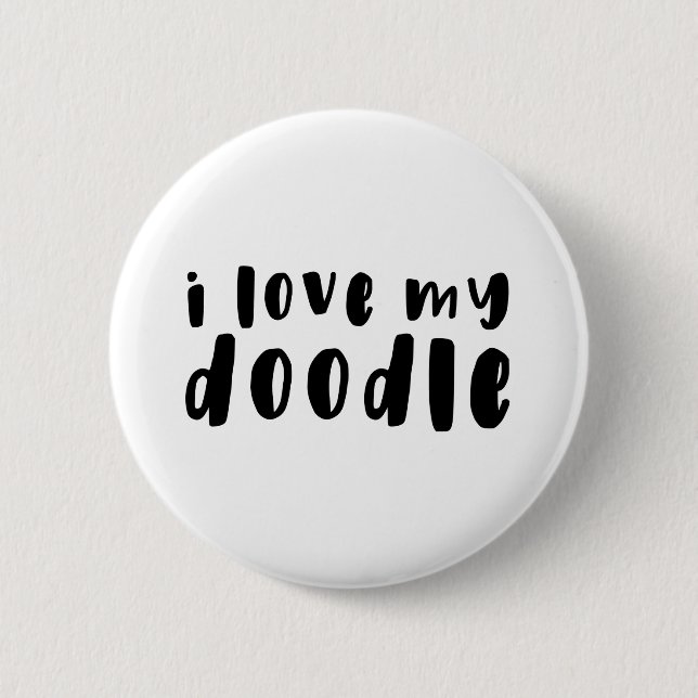 I Liebe mein Goldendoodle Knopf Button (Vorderseite)