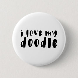 I Liebe mein Goldendoodle Knopf Button