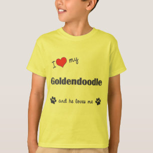 I Liebe mein Goldendoodle (männlicher Hund) T-Shirt