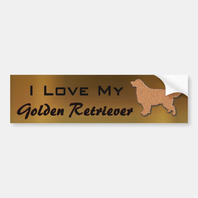 I Liebe mein goldener Retriever Autoaufkleber (Vorne)