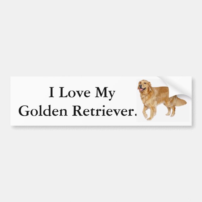 I Liebe mein goldener Retriever Autoaufkleber (Vorne)