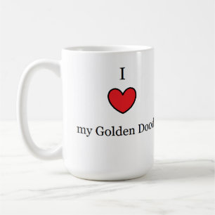 I Liebe mein goldenes Gekritzel, rotes Herz Kaffeetasse