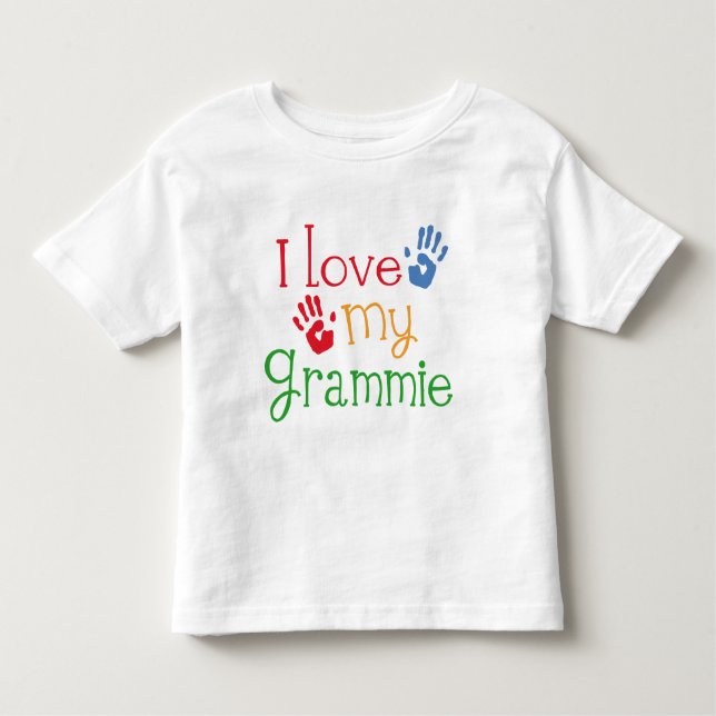 I Liebe mein Grammie Handprints Kleinkind T-shirt (Vorderseite)