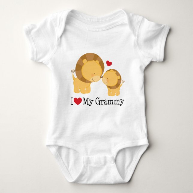 I Liebe mein Grammy Geschenk Baby Strampler (Vorderseite)